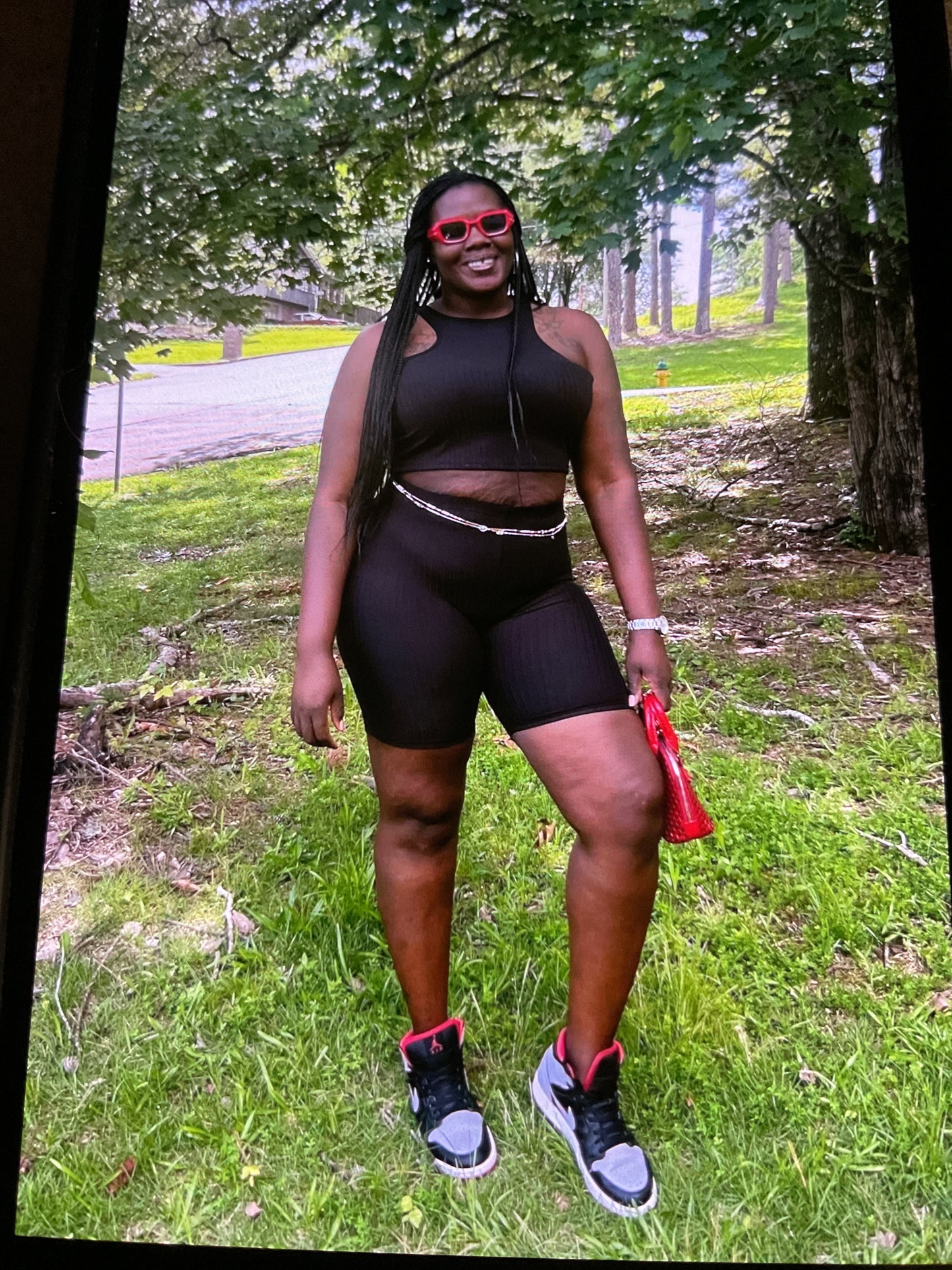 Cropped Biker Set