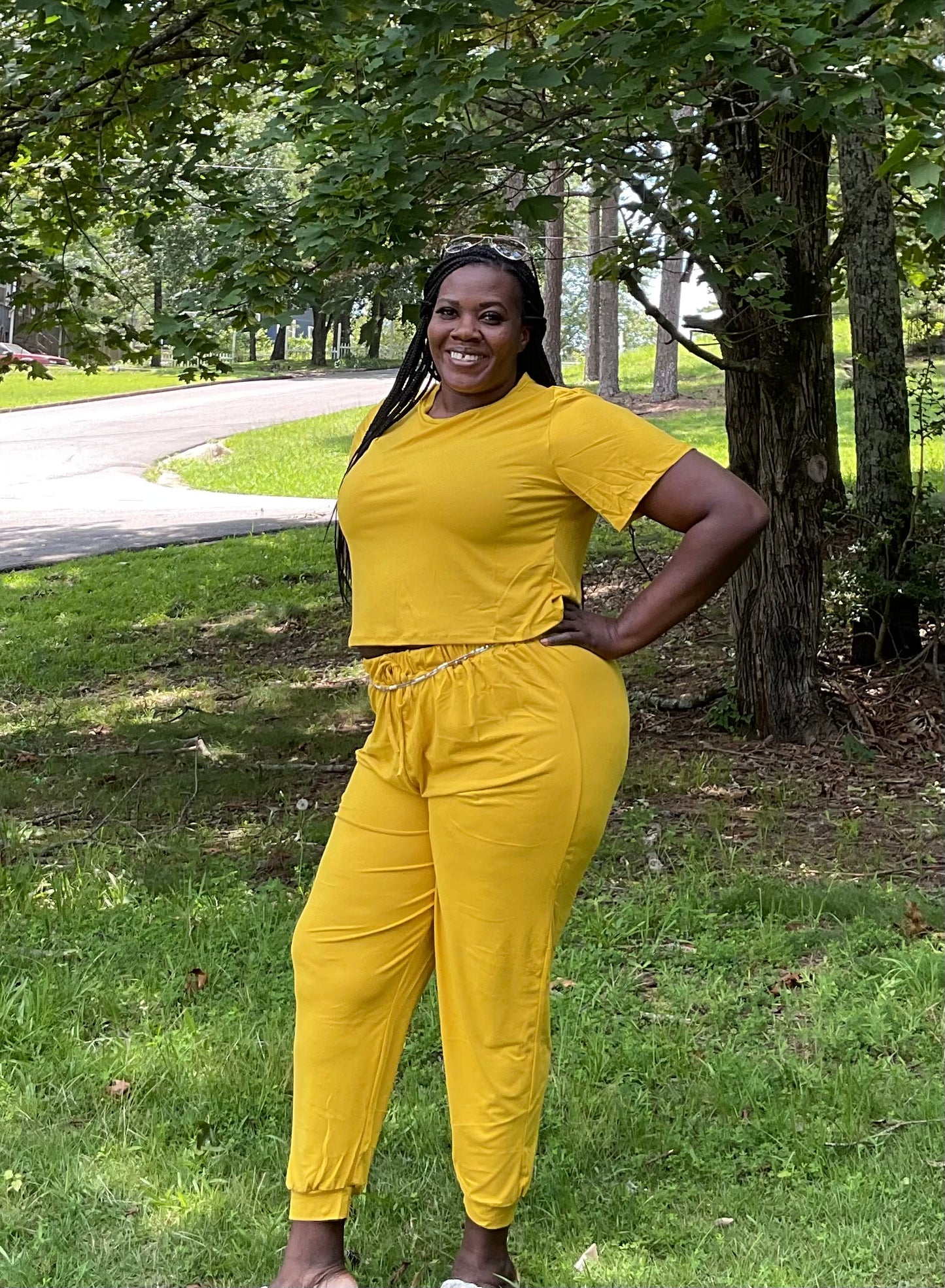 2pc Cropped Jogger Set
