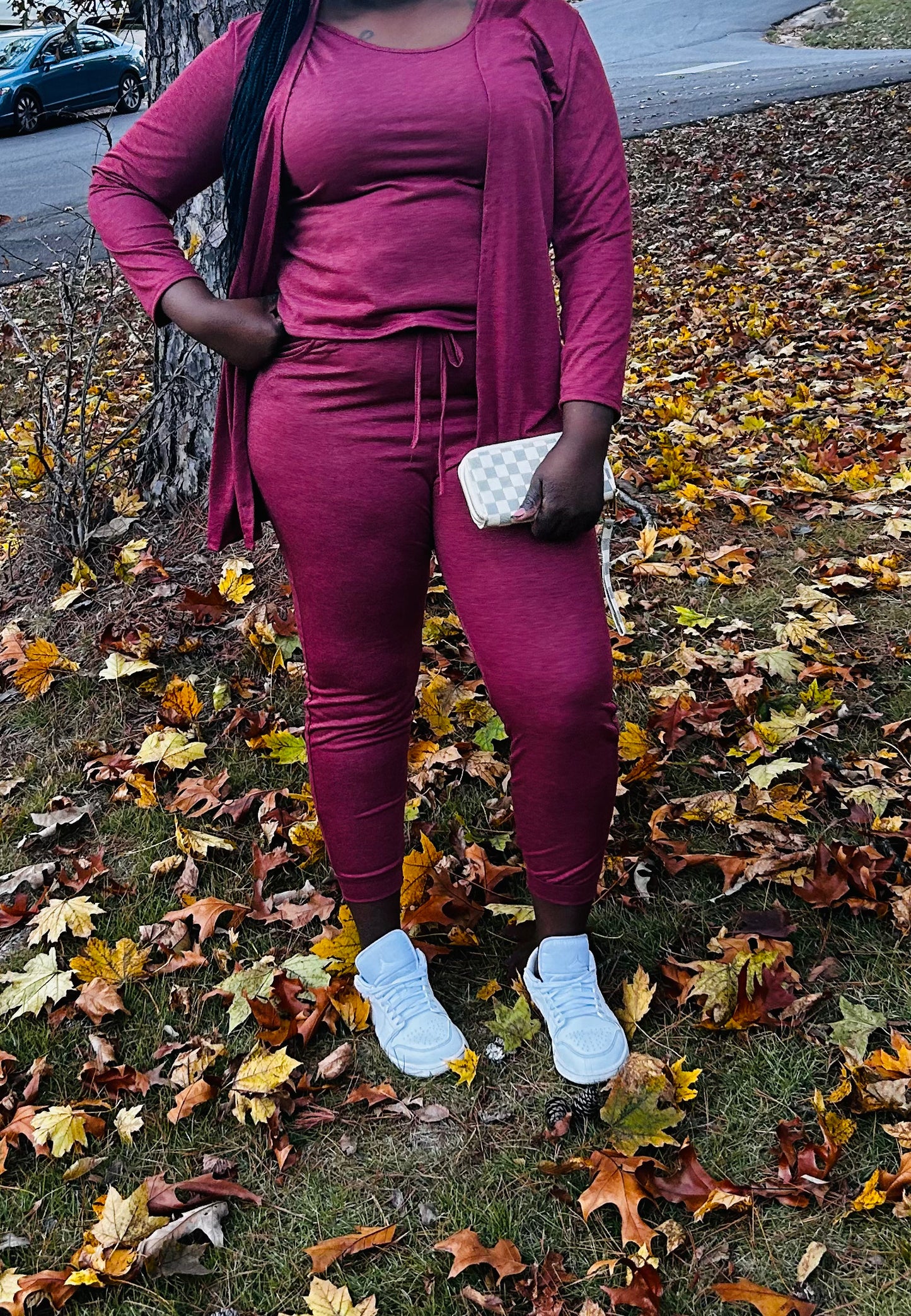 Maroon 3pc Set