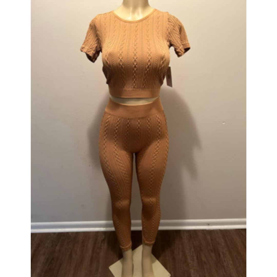 Cropped 2pc stretchy set