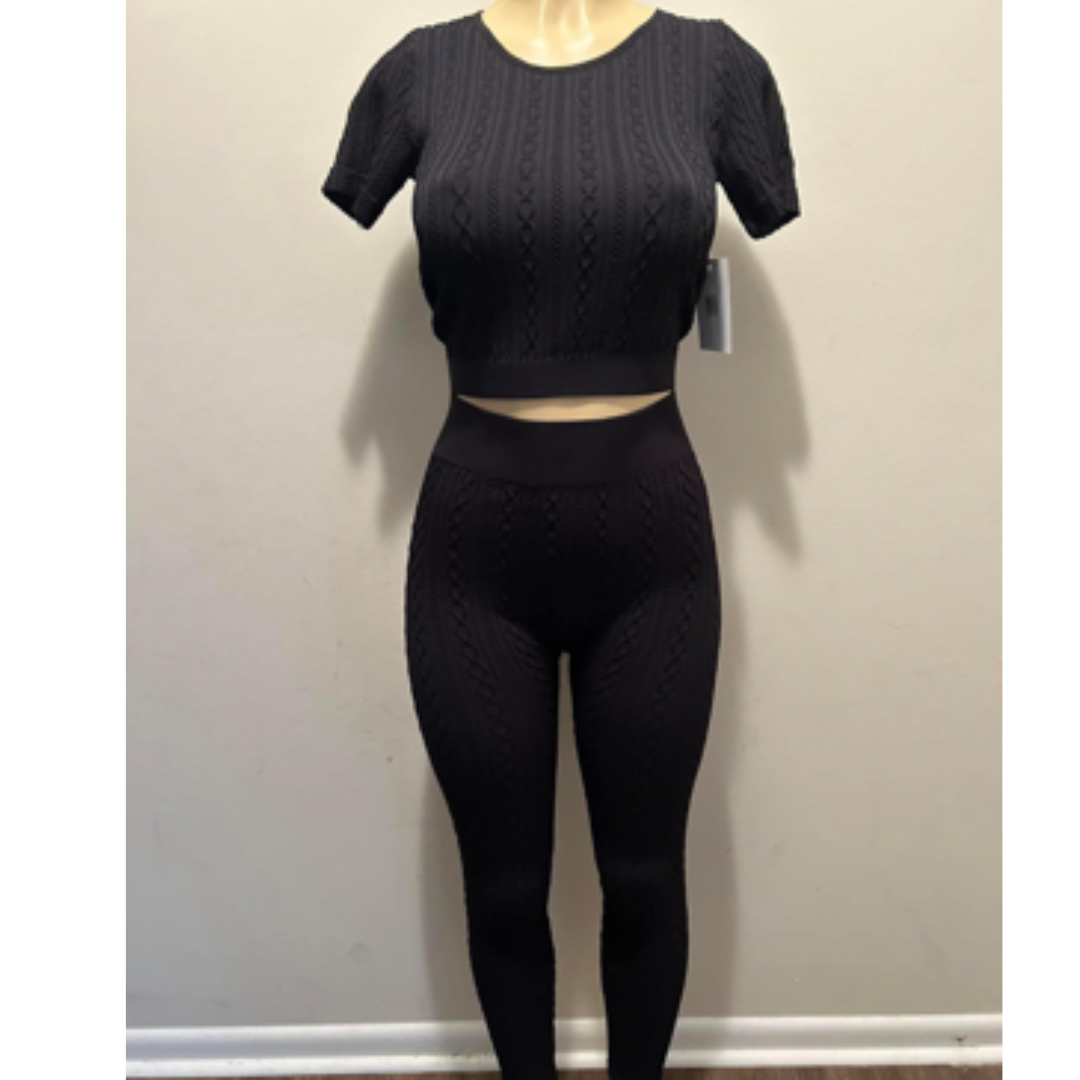 Cropped 2pc stretchy set