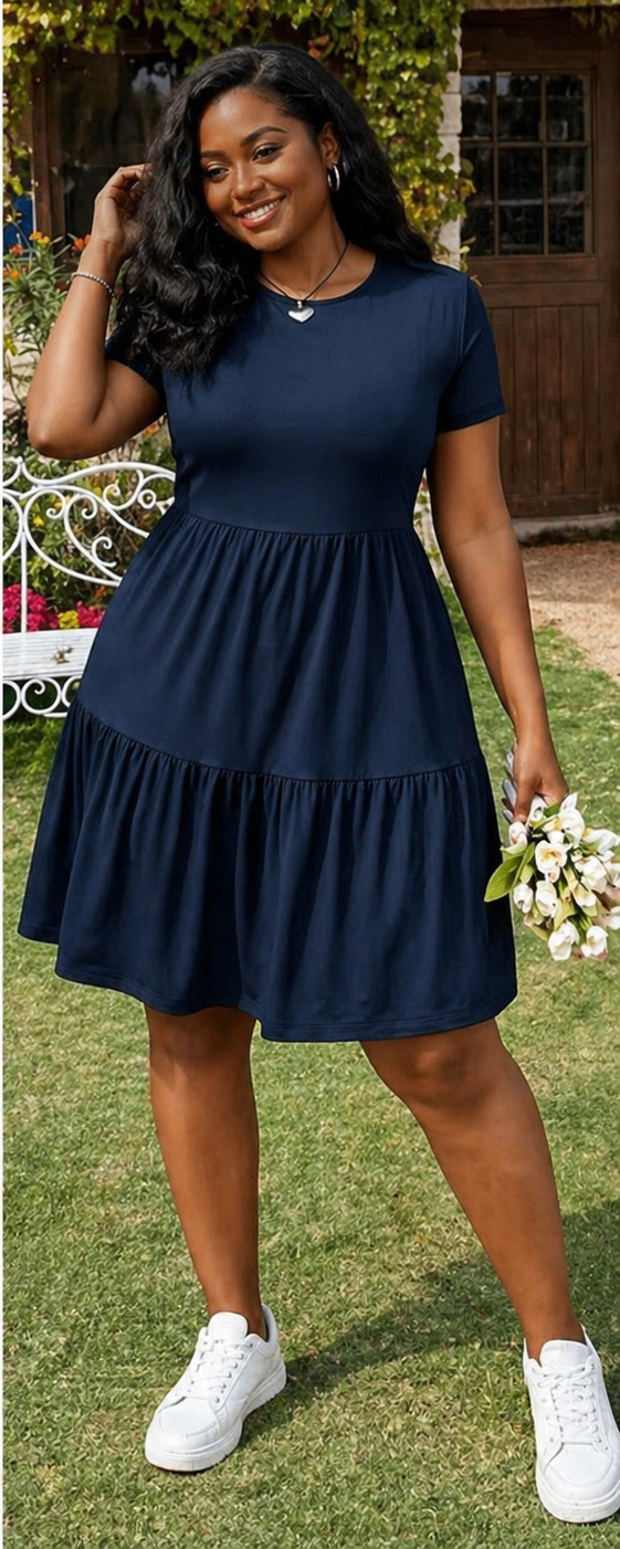 Navy Blue Flirt Dress