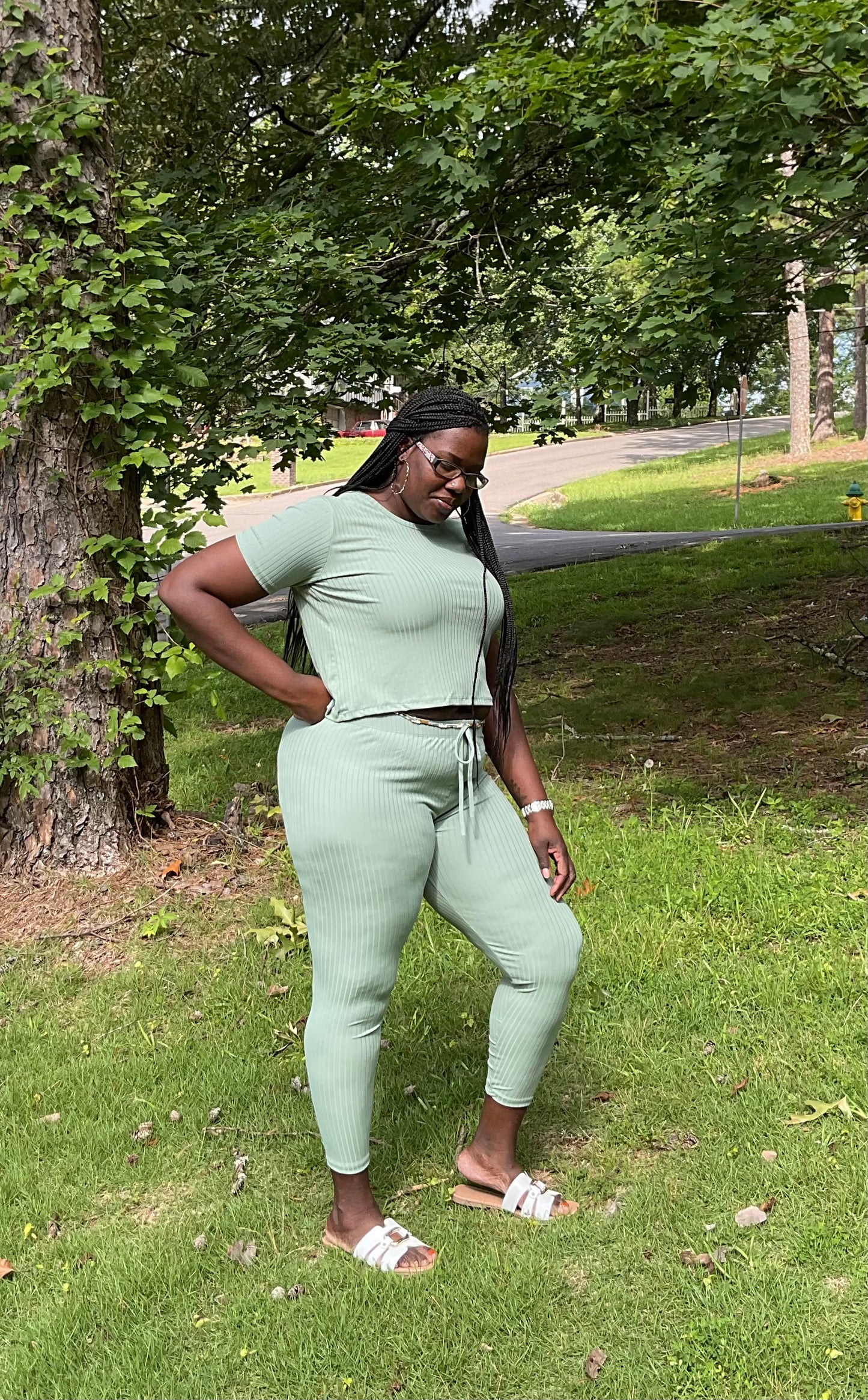 Rigged Cropped Jogger Set